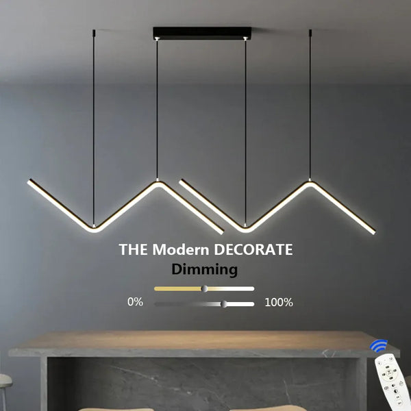 Luxury Modern LED Long Line Pendant Light