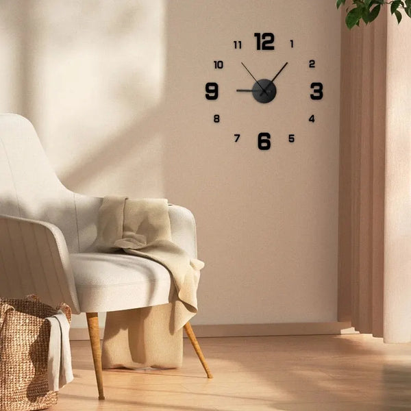 Modern Frameless DIY Wall Clock Kit